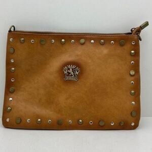Pratesi Firenze Leather Studded Wristlet
